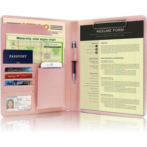 Business/Resume Padfolio Portfolio Folder with Letter/A4 Size Clipboard